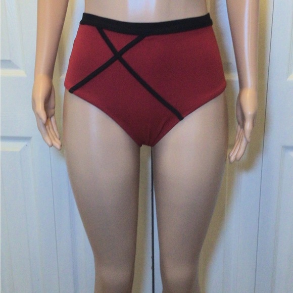 (2) Oh La La Dancewear Red/Blue Floral Dance Briefs Size Adult Medium - Picture 7 of 11